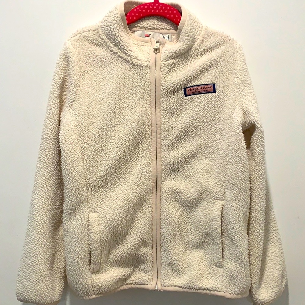 Vineyard Vines cream colored fleece, XS